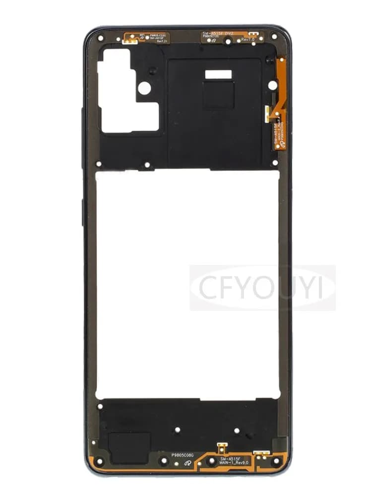 Nouvelle pièce de réparation pour châssis de coque intermédiaire (plastique) pour Samsung Galaxy A51 SM-A515 A515