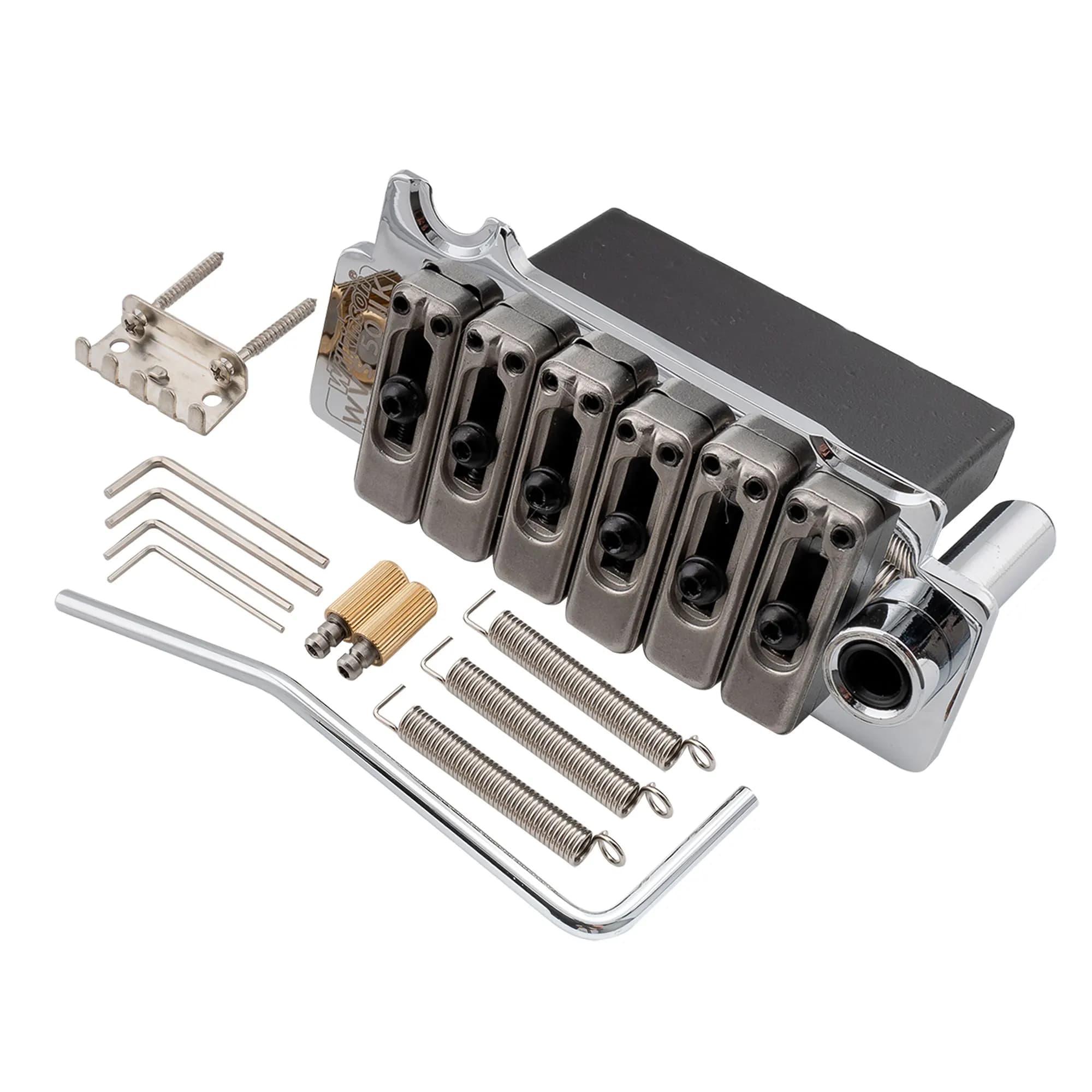 Pont de Tremolo 2 Points Wilkinson WVS50IIK 52,5 mm avec Sellettes en Acier Inoxydable pour Guitare Électrique ST USA/Mexique/Japon/Corée