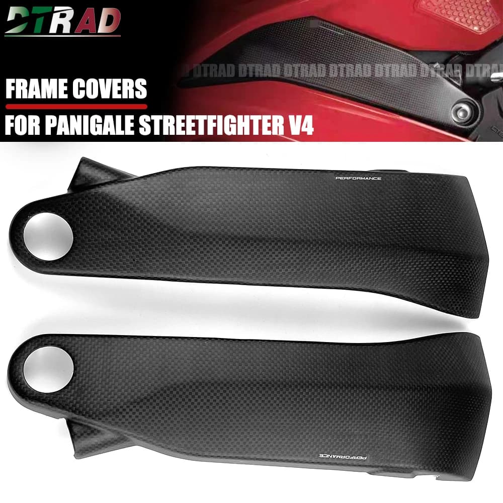 Couvertures de cadre de panneaux latéraux de moto en fibre de carbone, accessoires de moto, DUCATI Panigale V4, V4S, V4R, Streetjean V4, V4S, 2018-2023