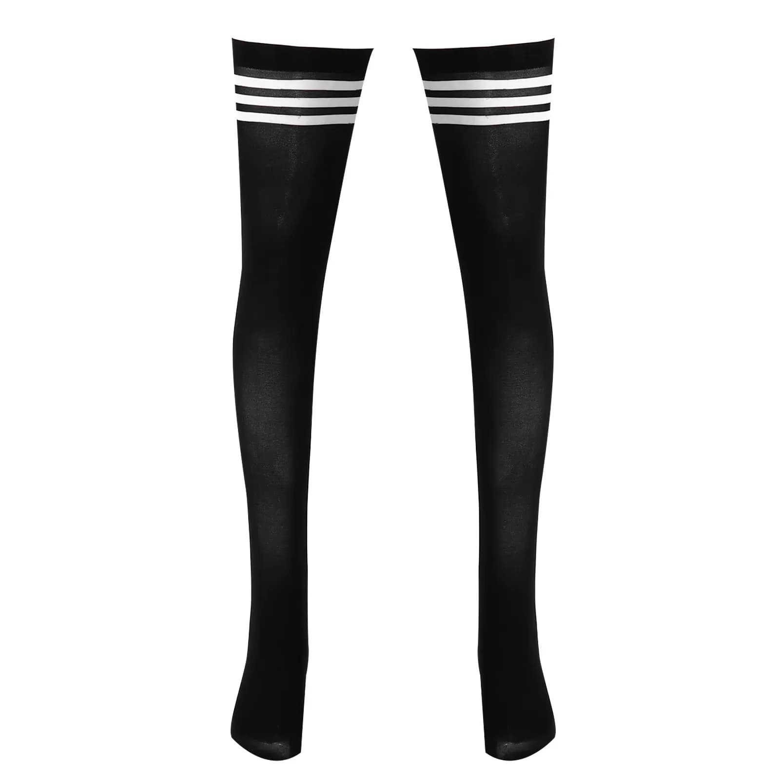 Chaussettes rayées au-dessus du genou pour hommes et femmes, bas à tube long, orteils ouverts, super minces, respirants, sport, football, football, été