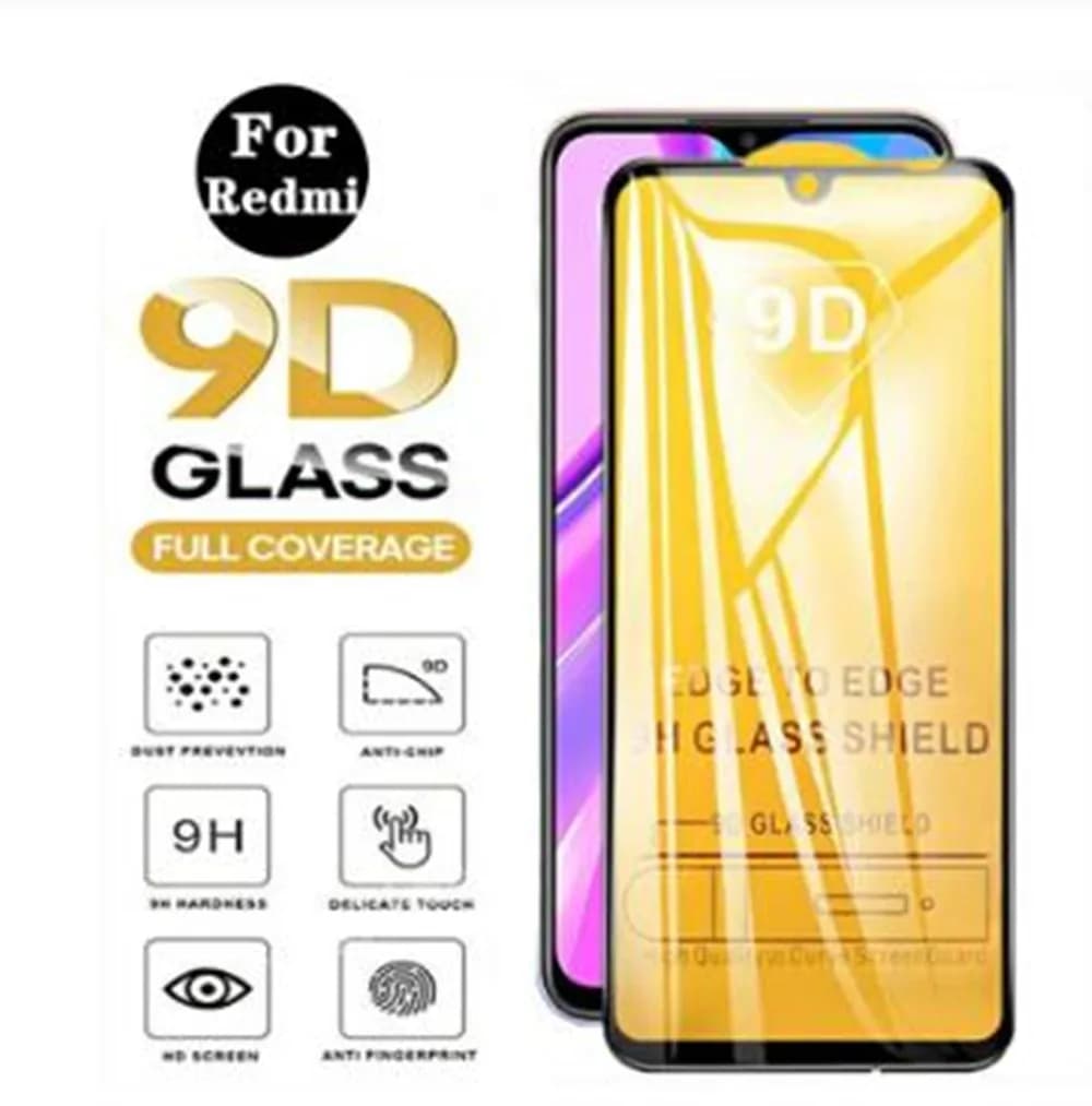 Couverture complète en verre trempé pour Xiaomi Redmi Note 9 S 8 T 7 6 A Pro, protecteur d'écran pour Redmi Note 10 Pro Max
