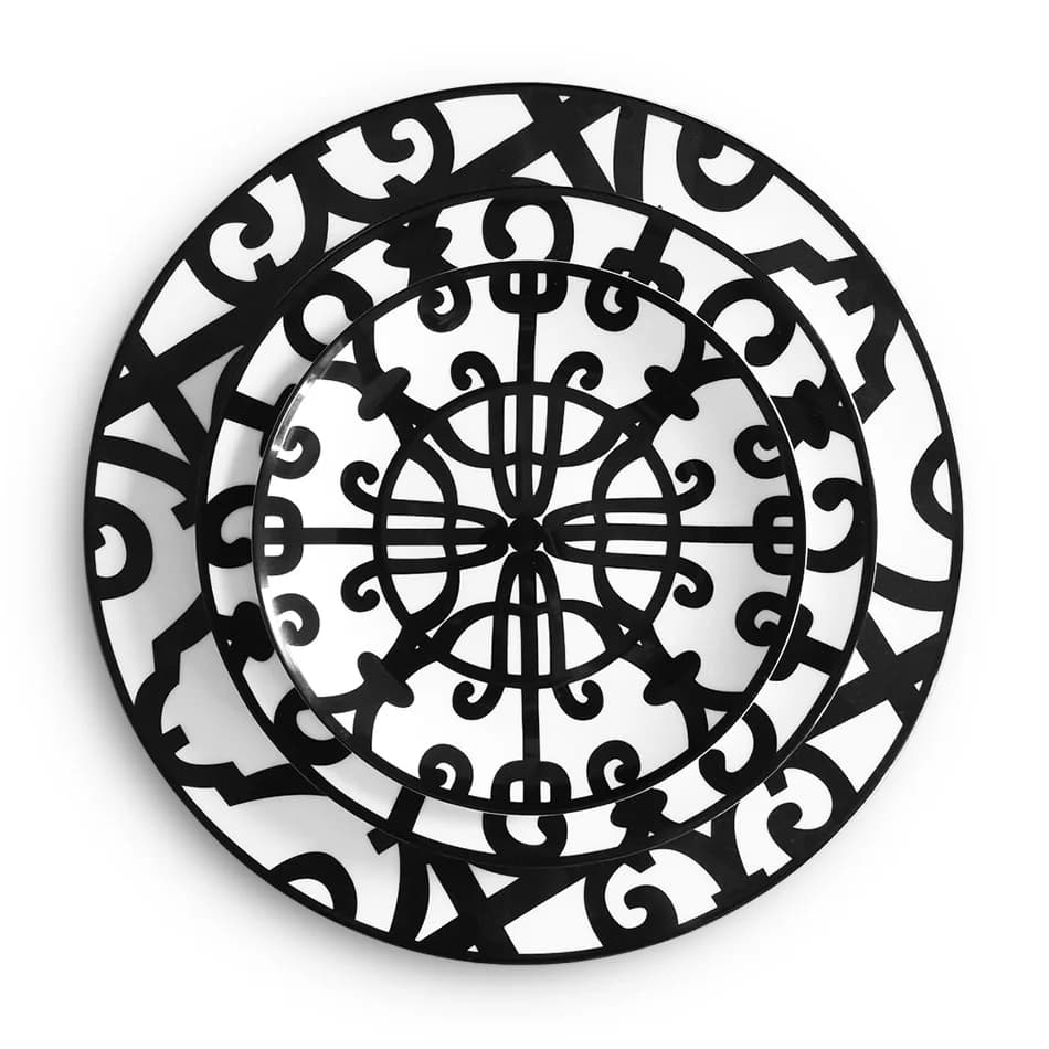 Assiette en céramique 3 couleurs peinte à la main, Art rouge, vaisselle ronde créative, ensemble d'assiettes à dîner, assiettes de chargeur pour assiette à pâtes de mariage