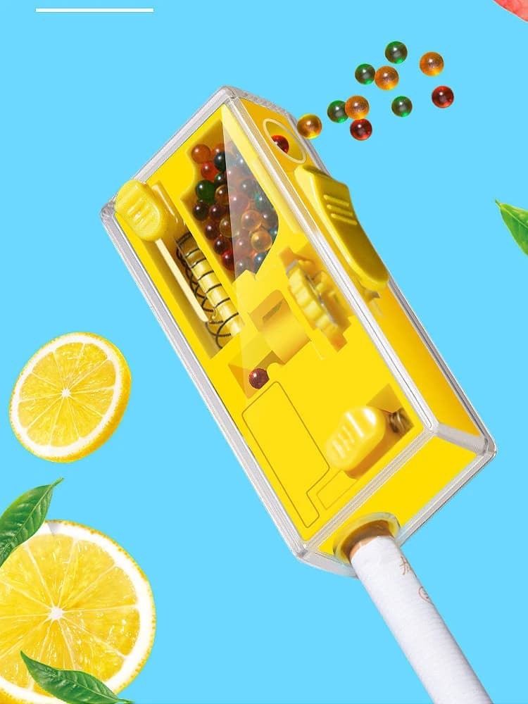 Nouvelle boîte de rangement fixe pour capsules de cigarettes, éclat de perles, remplissage en 3 secondes, bricolage, fonctionnement à une main, Machine de poussée, saveur de menthe