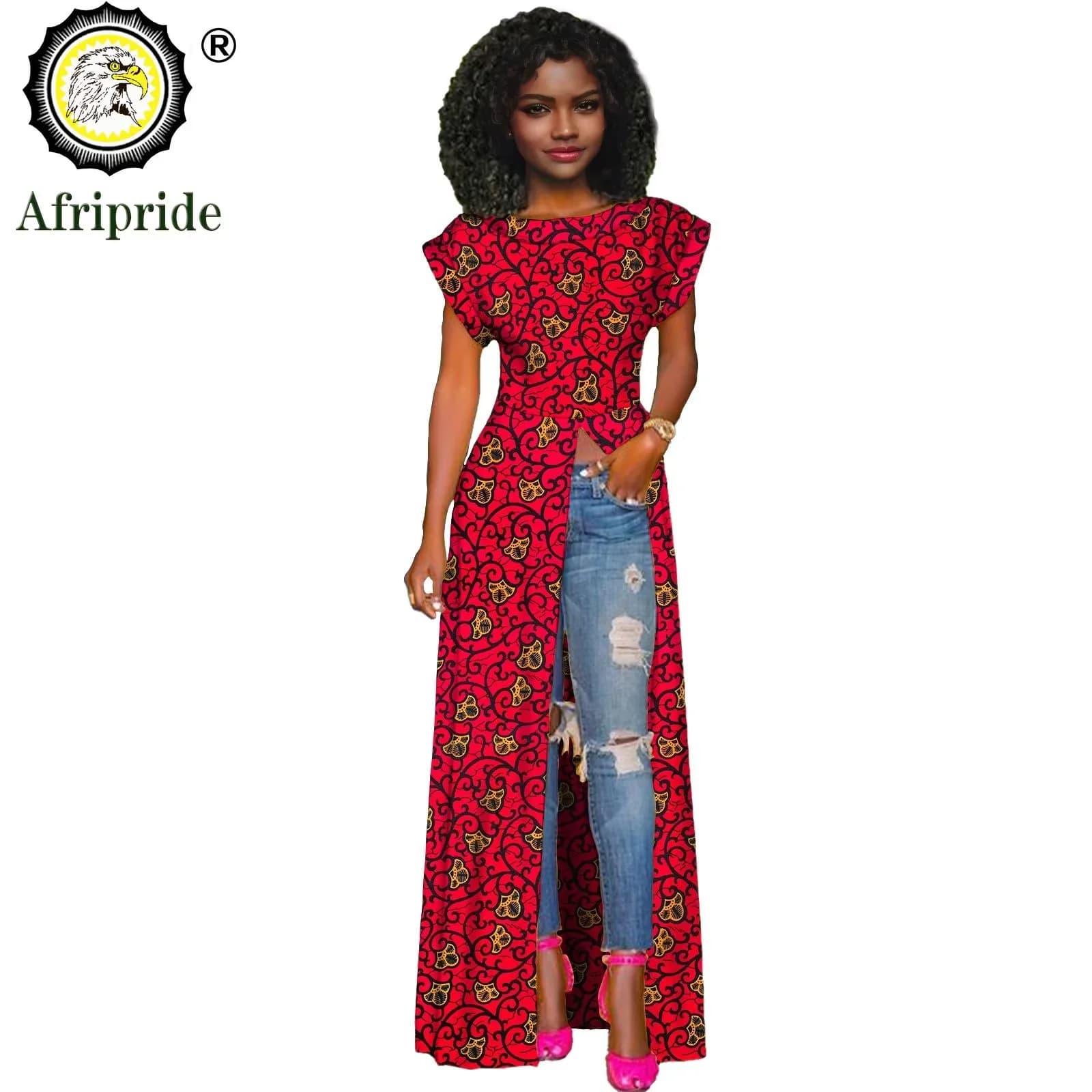 Vêtements africains pour femmes, Trench Long à manches courtes, pardessus d'extérieur d'automne, grande taille, manteaux surdimensionnés, veste Bazin Riche S 2124002