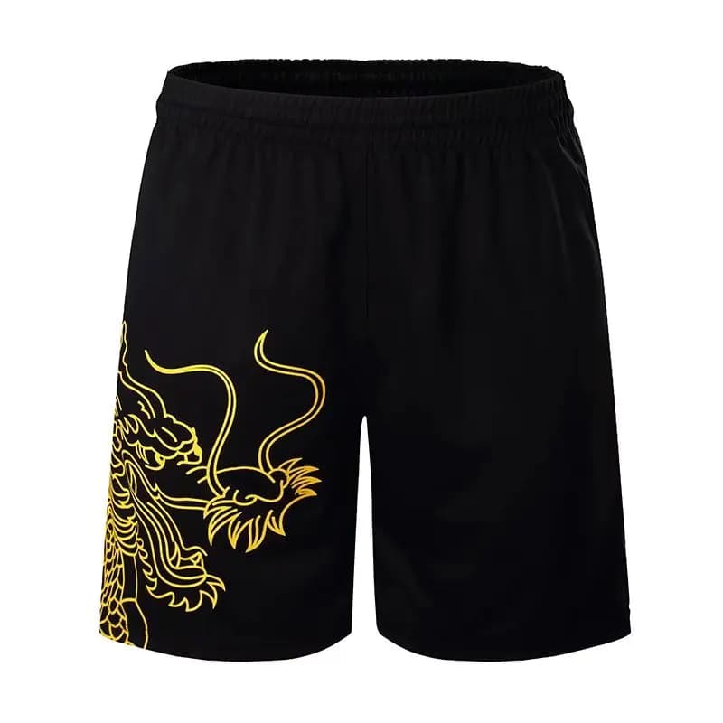 Short de tennis de table imprimé dragon, séchage rapide, grande taille, hommes, femmes, enfants, badminton, ping-pong, été, nouveau, 2024