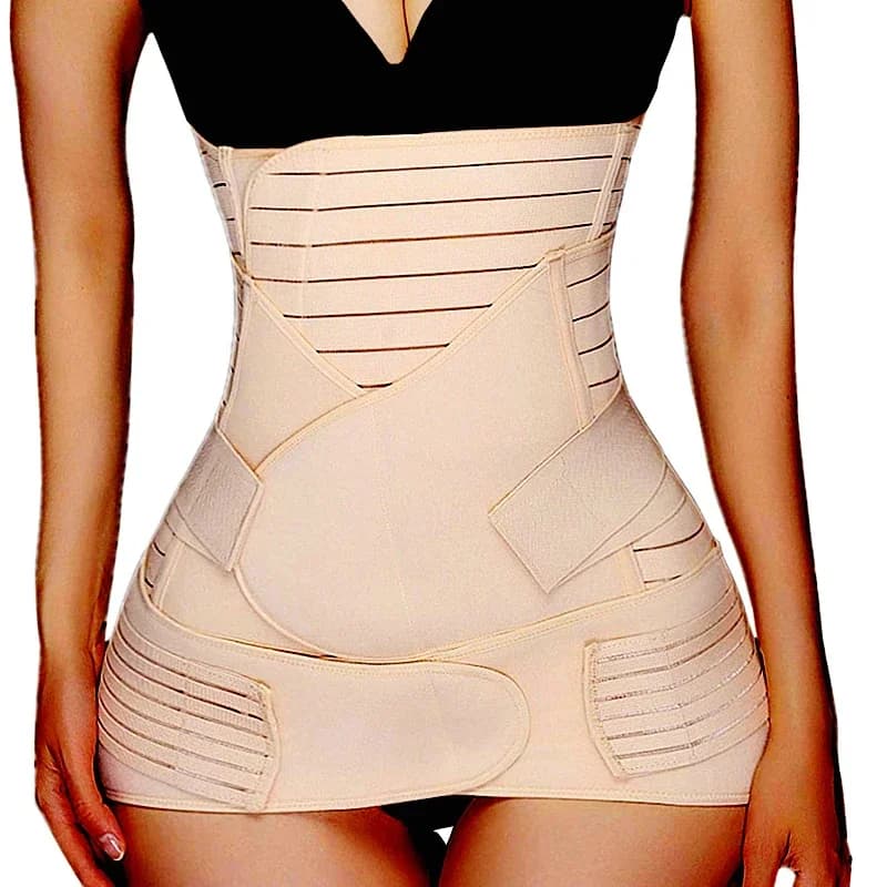Ceinture abdominale post-partum 3 en 1, Corset façonnant le corps, sangle post-natale, Section C, entraîneur de taille, enveloppe du bassin, vêtements modelants