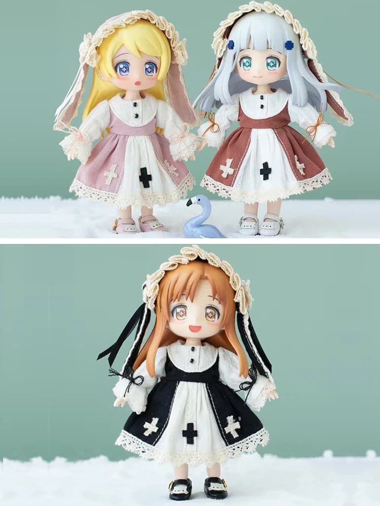 Vêtements de poupée OB11, robe uniforme, jupe de costume, accessoires de vêtements de poupée pour obitsu11, molly, GSC, P9, 1/12bjd