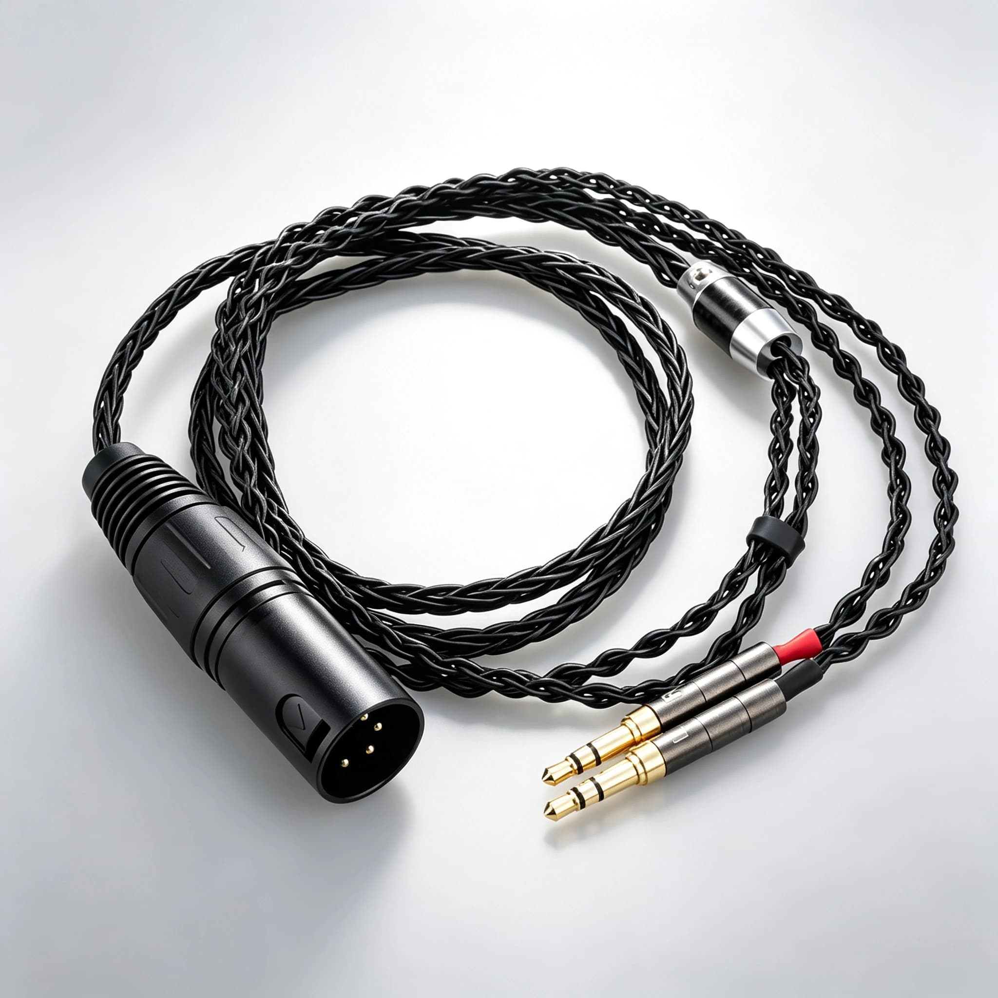 Câble d'amélioration pour casque Audiocrast 2x3,5 mm HiFi 4 broches XLR mâle symétrique pour Sundara Aventho Focal Elegia T1 T5P D7200