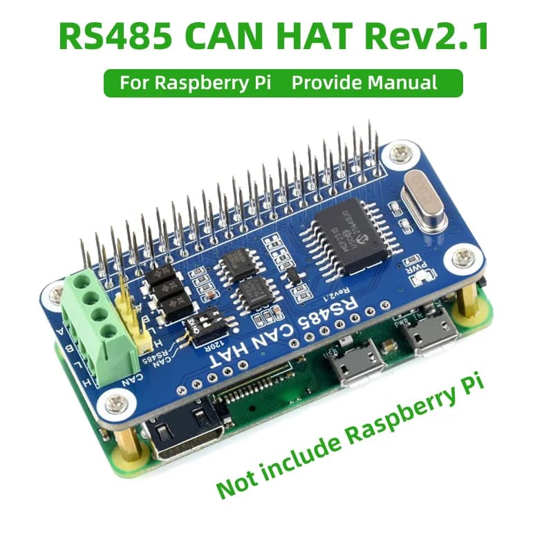 Raspberry Pi RS485 CAN HAT 3.3V MCP2515 SP3485 L'interface SPI permettent une Communication longue distance Stable pour Pi 4B/3B +/3B/Zero