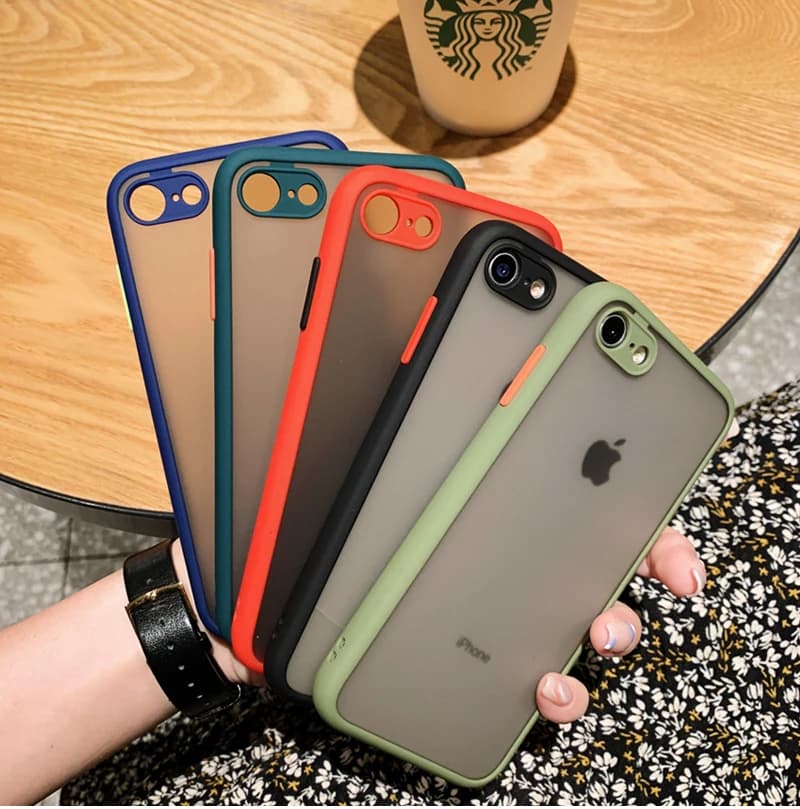 Étui 2 en 1 anti-chute pour iPhone SE 2020, 7, 8, SE2, 2020, 2022, protection de peau conviviale rée à pores fins