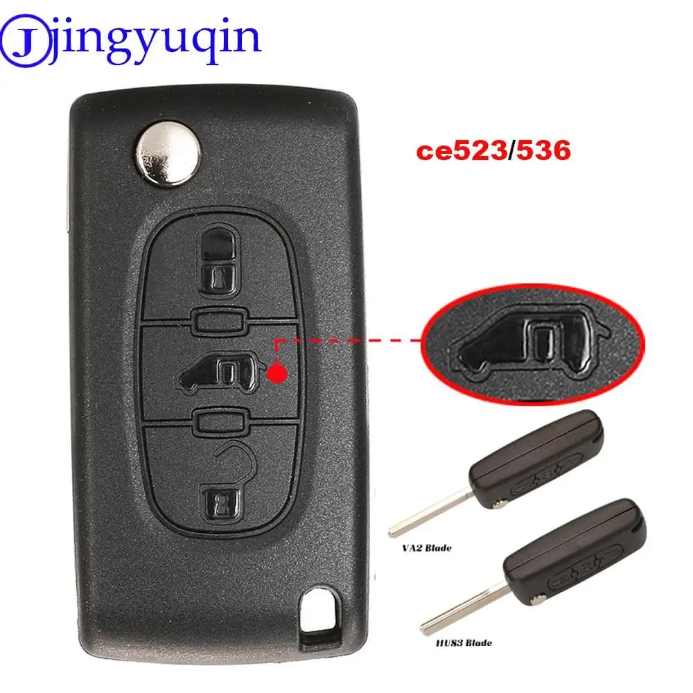 Jingyuqin CE0523/CE0536 clé de voiture à distance pour Fiat Scudo pour Peugeot partenaire Expert pour citroën Berlingo expédition (van) clé à distance