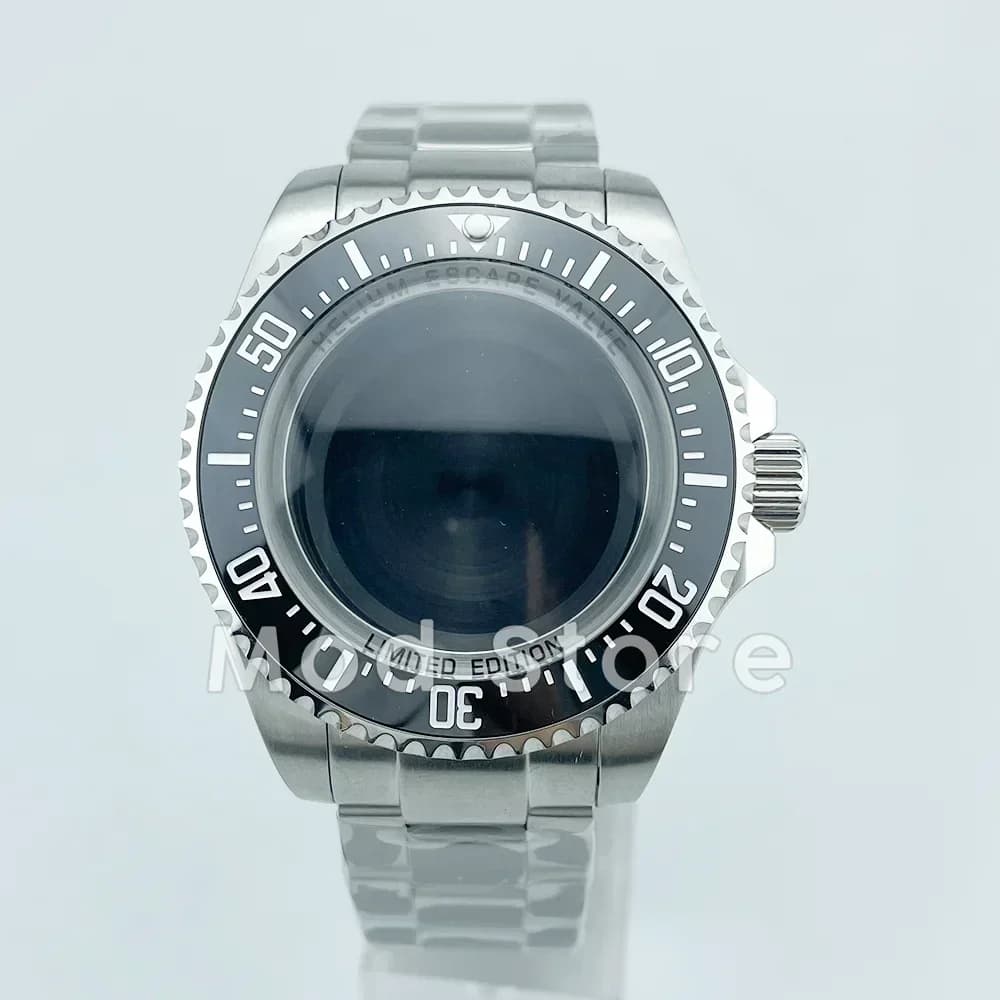 Grand Boîtier de Montre avec Bracelet, 43.5mm, 500m, 50Bar, WR DEEP PCT Zones age, Compatible avec le Mouvement ETA2824/NH35A, Nouveau