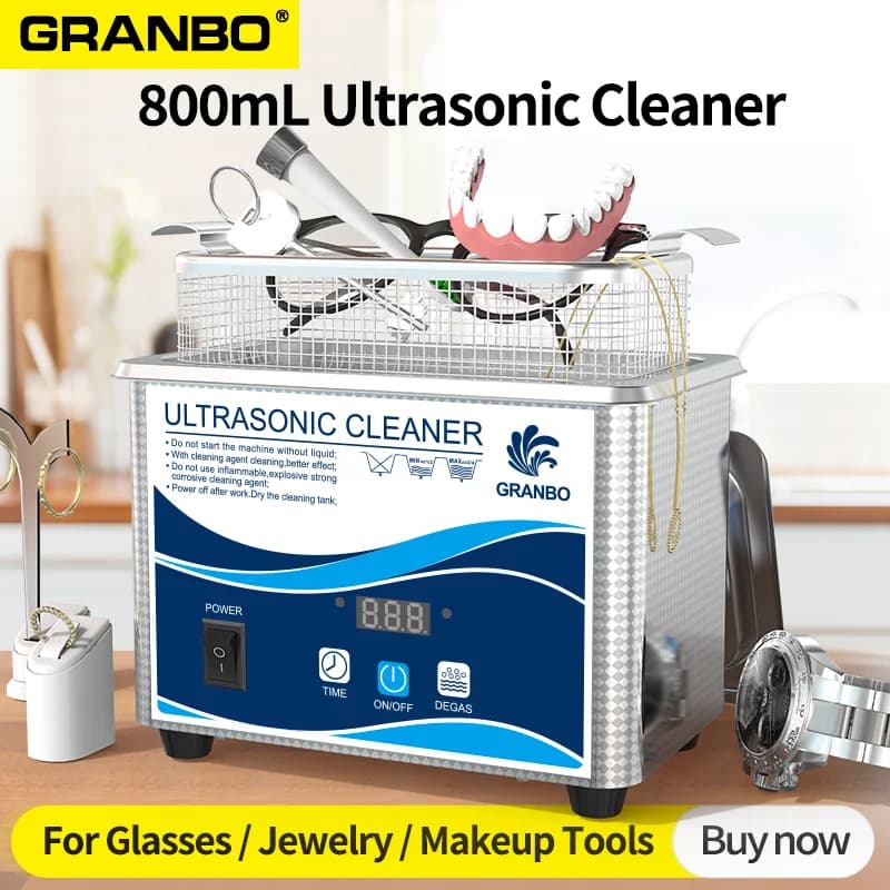 Nettoyeur à ultrasons numérique domestique, bain en acier inoxydable, lavage à ultrasons dégazé, montres et bijoux, 800ml, 60W, 110V, 220V