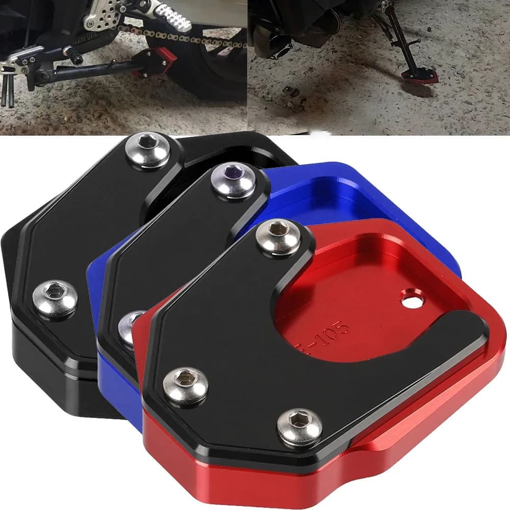 Support de Béquille Latérale de Pied avec Coussretours d'Extension, Plaque de Support pour Honda CBR650R CB300R CB500R CBR650F CBR600RR CB150R