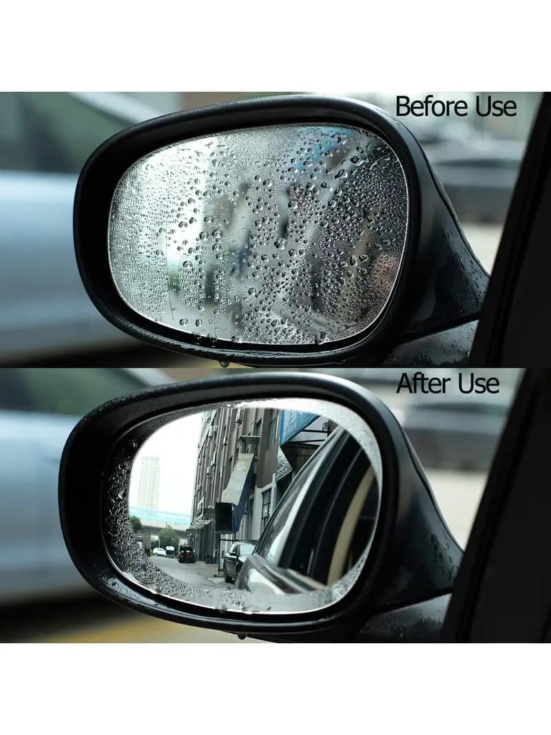Film transparent imperméable pour rétroviseur de voiture, 2 pièces, protection Anti-buée, étanche, accessoires autocollants automobiles 100x145mm