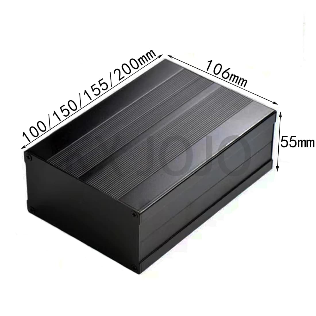 Boîtier en aluminium 106x55x100/150/200mm, composants électroniques en alliage fendu, coque PCB, projet d'instruments de bricolage