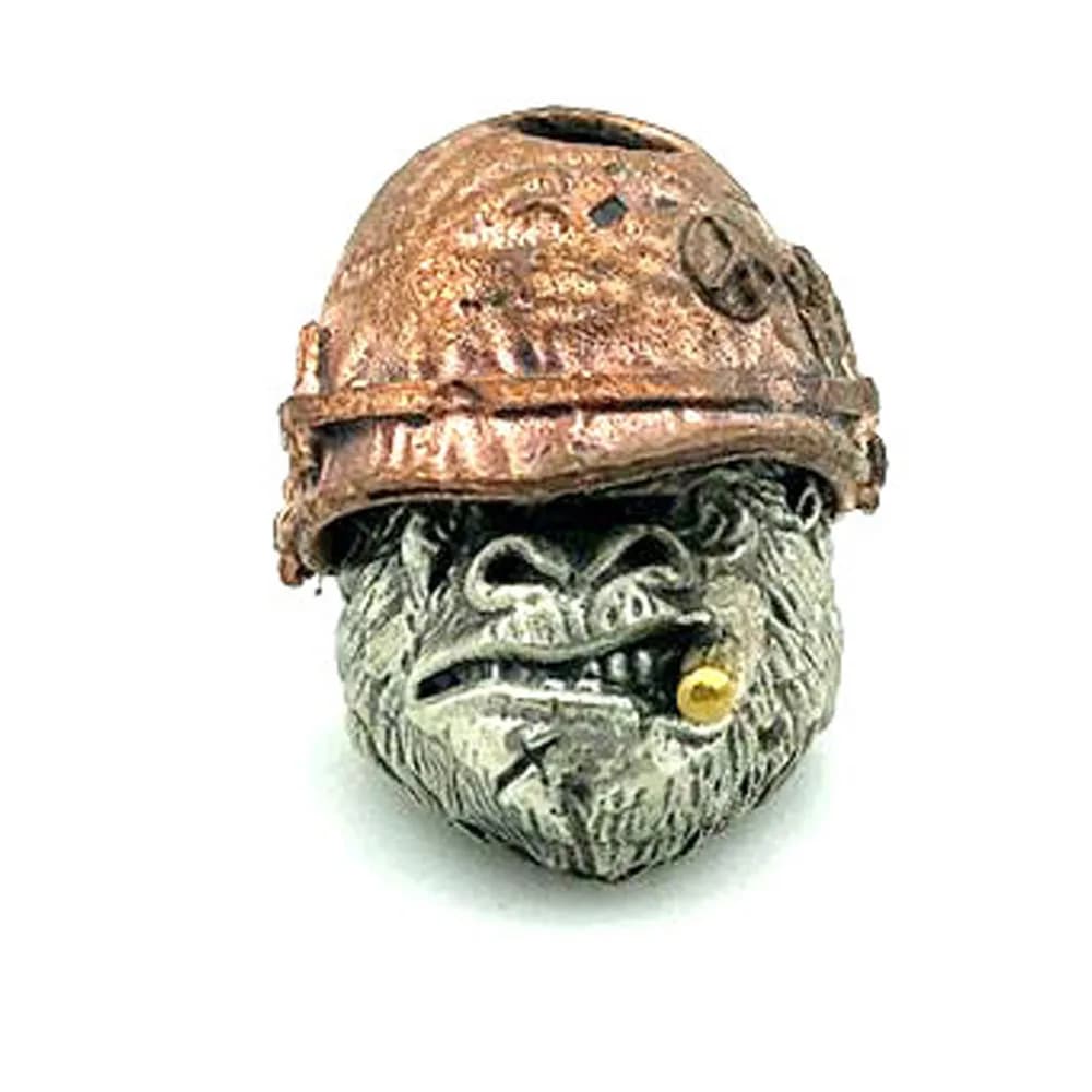 Couteau singe en laiton blanc, cuivre, perles d'extérieur, outils de bricolage, pendentifs de lanière EDC exquis, porte-clés artisanaux, accessoires