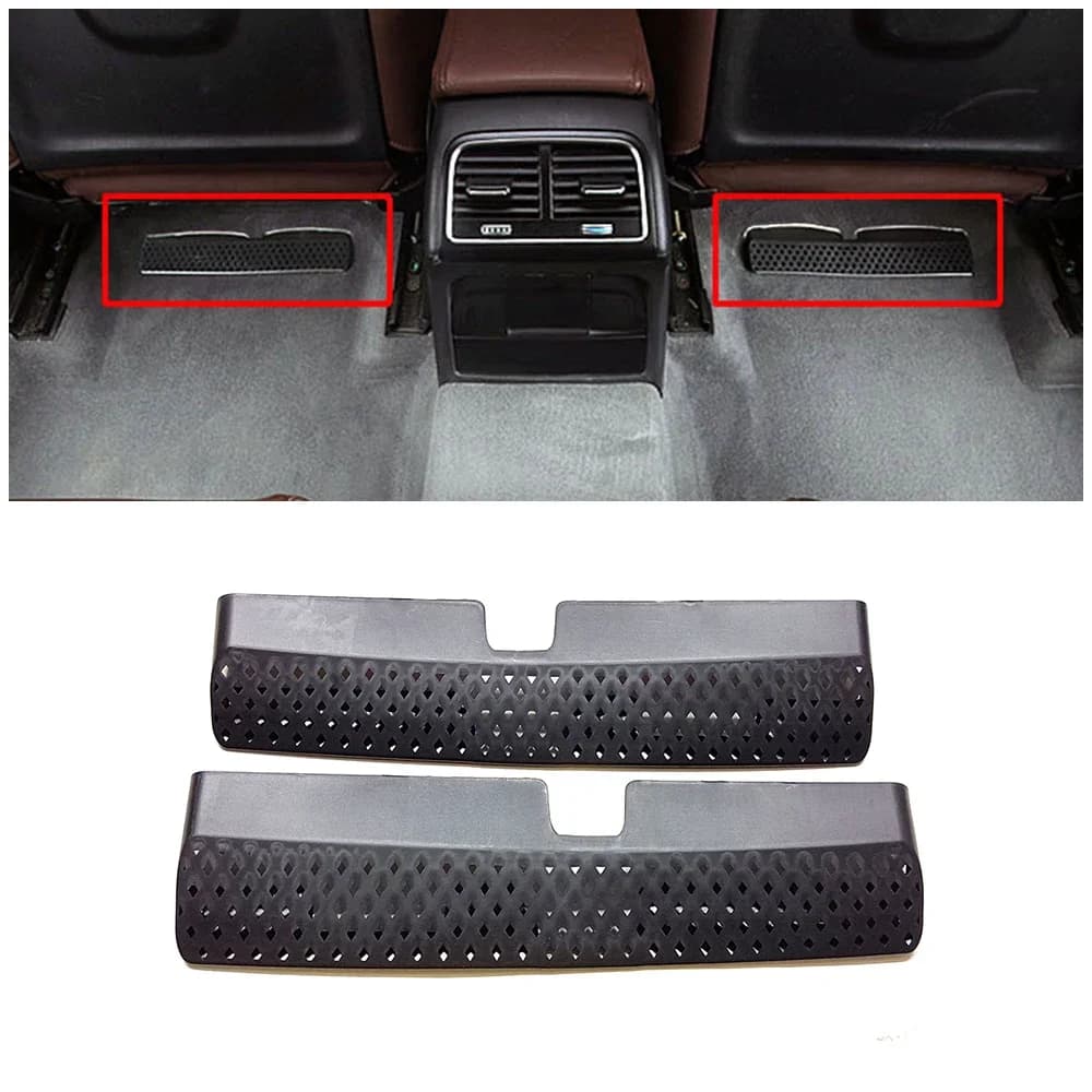 Pour Audi A4 B8 2007-2016 sous le sol du siège arrière AC chauffage climatiseur conduit couvercle de ventilation gril sortie couverture garniture