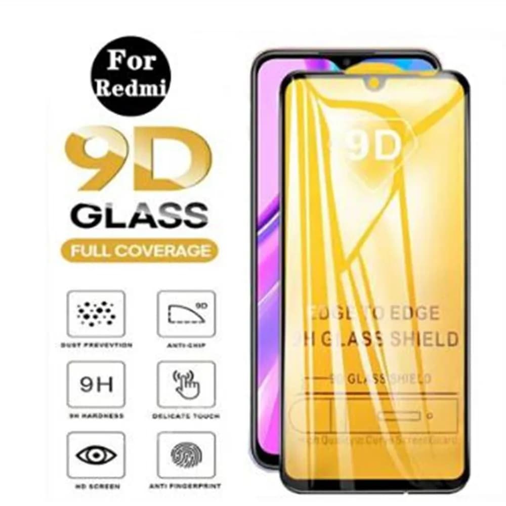 Couverture complète en verre trempé pour Xiaomi Redmi Note 9 S 8 T 7 6 A Pro, protecteur d'écran pour Redmi Note 10 Pro Max