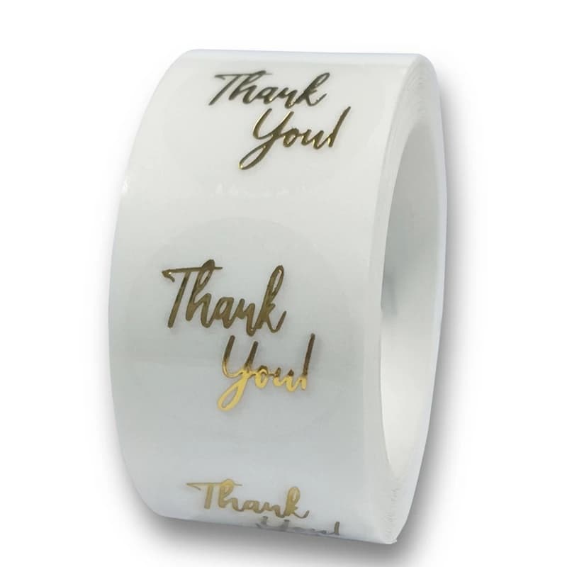 Étiquettes autocollantes de remerciement en feuille d'or transparente, 1 pouce, pour scellage d'enveloppe, jolies choses à l'intérieur, paquet de cadeaux, 50 à 500 pièces