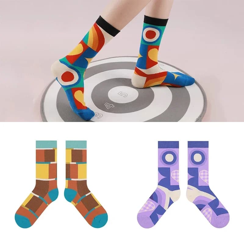 Chaussettes en tube pour hommes et femmes, chaussettes japonaises et coréennes mignonnes, document joyeux, nuit de documents, Ins ChimCute, printemps et été, nouveau