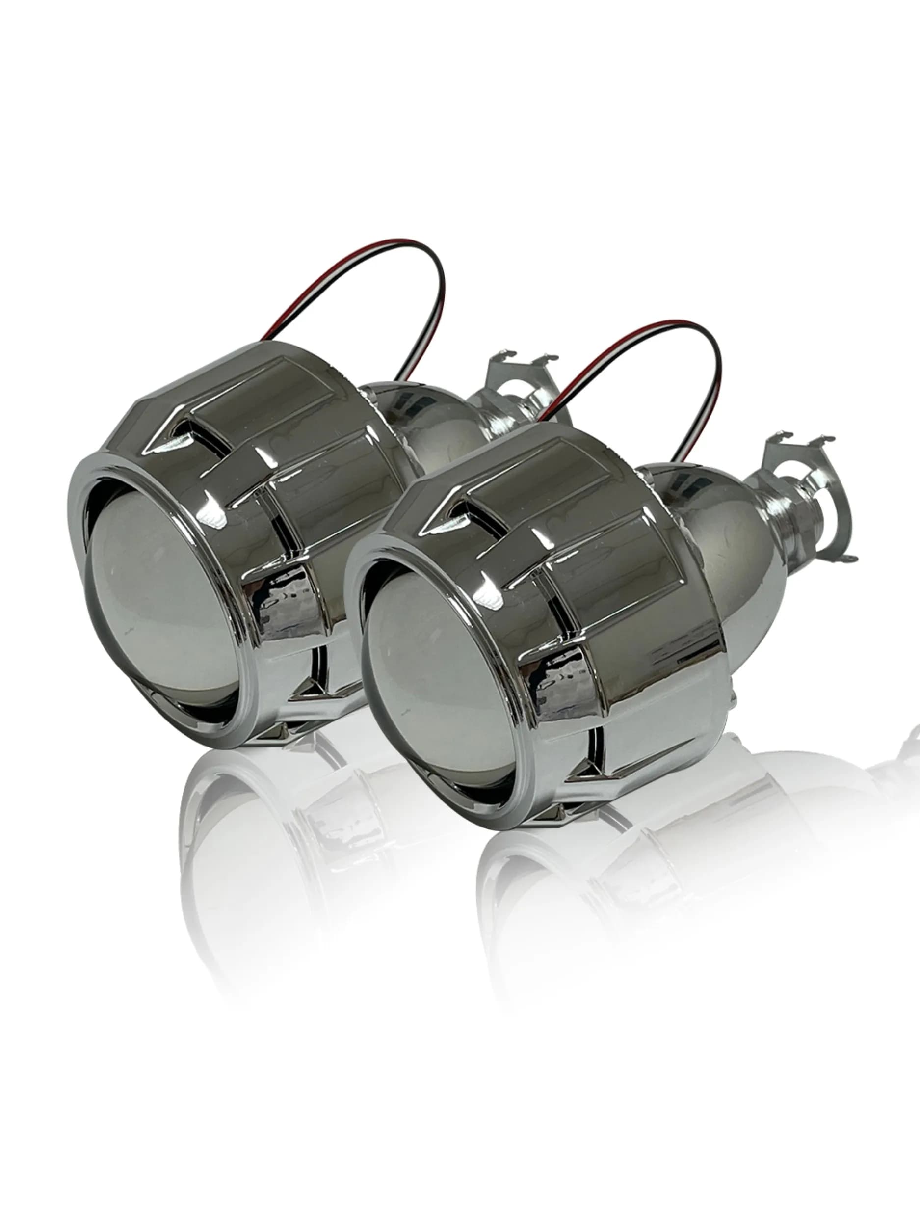 KUNFINE – lentille de projecteur HID bi-xénon, 2.5 pouces, faisceau haut/bas pour phare de voiture, ampoule halogène ou Xenon, 2 pièces/lot