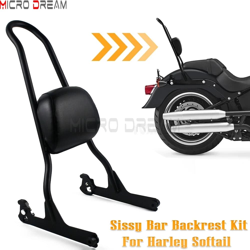 Kit de support de barre Sissy pour moto, dossier de passager pour Harley Softail FLSTF FLSTSB FLSTSE 2007-25 FXST FXSTB FXSTC FXSTS 06-15