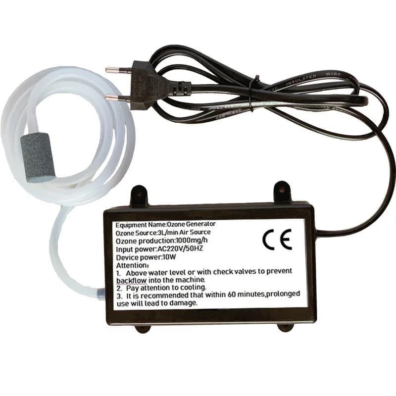 Générateur d'ozone 1000mg ozoniseur eau purificateur d'air nettoyant traitement fruits légumes aquarium huile pour 220V prise ue 110V prise américaine
