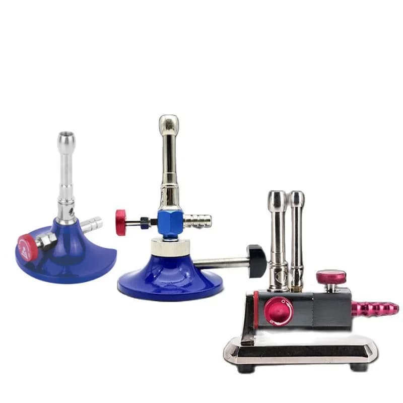 Lumière de gaz dentaire simple/double tube/inclinaison 360 ° Brûleur Bunsen 3 styles, accessoires de dentisterie, équipement de laboratoire, matériaux d'outils