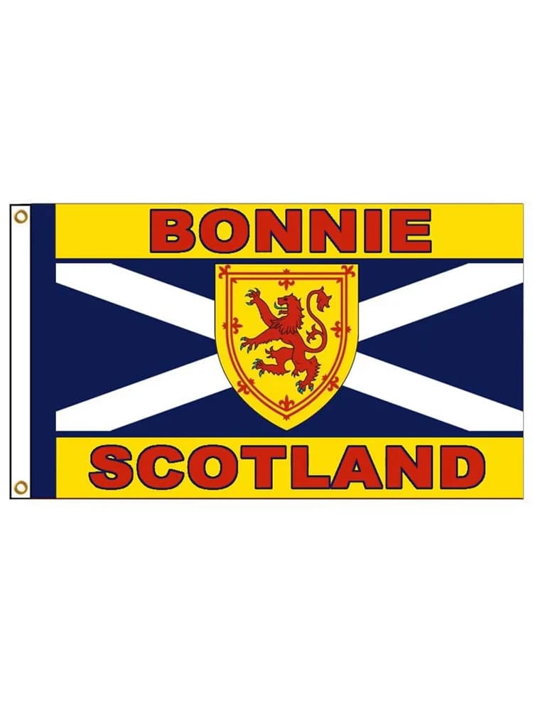 Bonnie Scottish Counties Drapeau de l'Écosse, 150X90cm, Bannière 3x5 pieds, Polyester 100D, Oeillets en laiton, Drapeau personnalisé