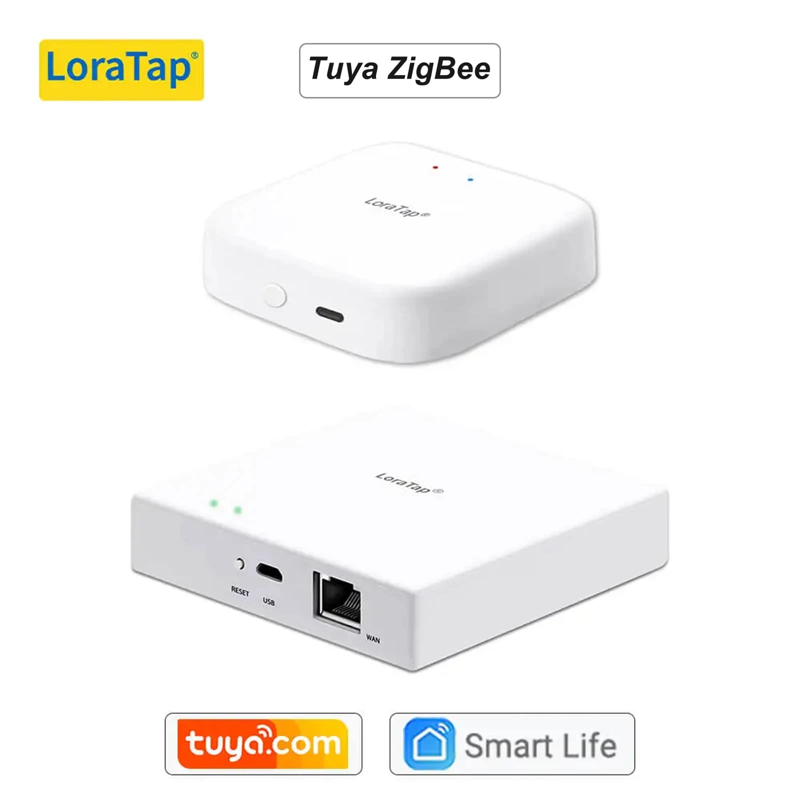 LoraTap Tuya multi-mode WiFi ZigBee 3.0 Bluetooth maille passerelle Hub pont sans fil et filaire Smart Life App télécommande