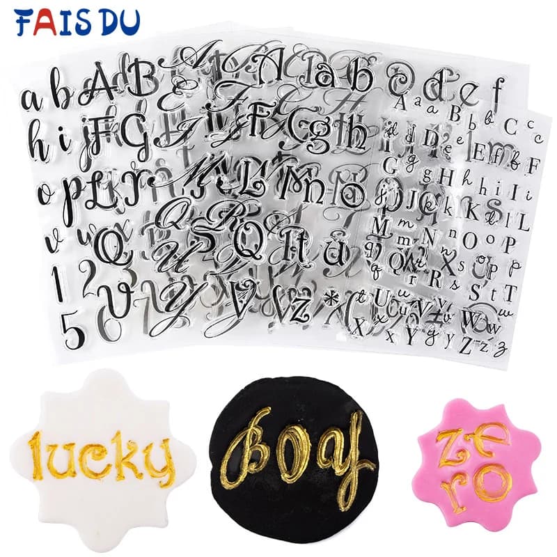 Timbres pour Cookies en Lettres de l'Alphabet, Doux, Outils de Décoration, Fondant, Gaufrage, Bricolage, Coupe, Accessoires de Pâtisserie