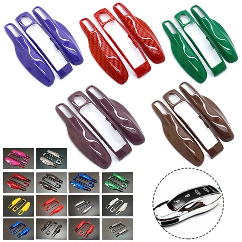 Étui pour clé télécommande intelligente de voiture, ensemble de housses pour Porsche Panamera Spyder Carrera Macan Boxster Cayman Cayenne 911 970 981 991