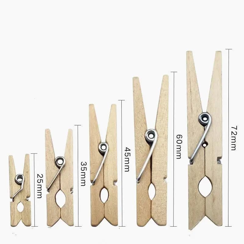 50 pièces DIY Mini Clips en bois faits à la main artisanat décoratif Clips Photo épingles à linge artisanat décoration piquets maison bureau jouet bricolage