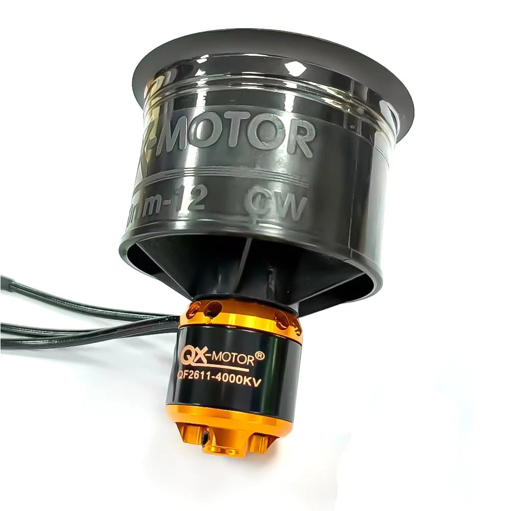 Ventilateur EDF 12 pales QX-MOTOR 50 mm 3-4S lipo avec moteur brushless, compatible ESC 40A 50A pour hélicoptère RC, quadricoptère, drone multiaxe
