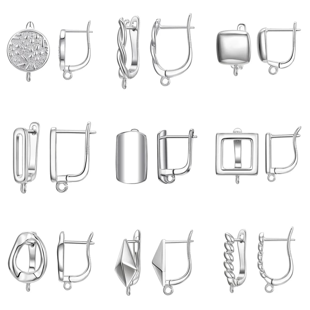 Boucles d'oreilles à levier en argent regardé 100% véritable, raccords de fil d'oreille, composants, accessoires, fournitures faites à la main, 925
