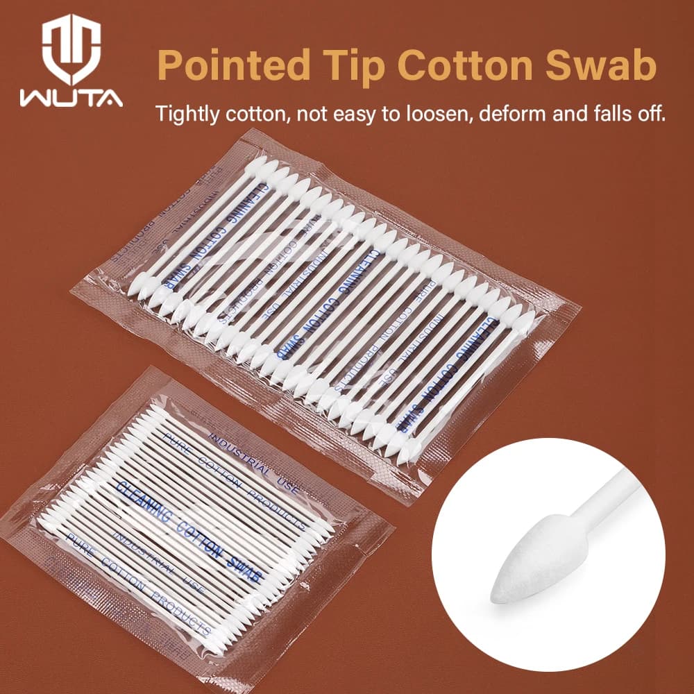 WUTA 25 pièces cotons-tiges éponge bâton double pointe cotons-tiges pour teindre les bords du cuir finition bricolage peinture des bords appliquer de la colle outils d'artisanat