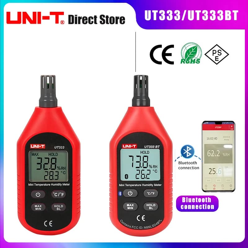 UNI-T UT333 UT333BT hygromètre numérique thermomètre 2 en 1 température humidité mètre Mini capteur Bluetooth thermo-hygromètre