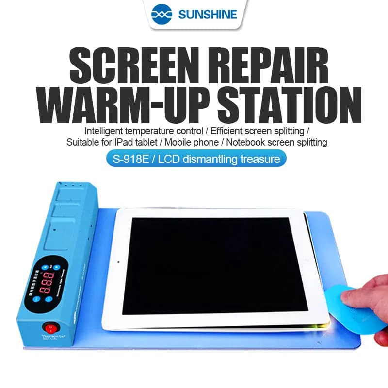 Sunshine S-918E séparateur d'écran LCD coussin de séparation de scène chauffante pour téléphone IPad réparation tampon de séparation LCD démontage trésor
