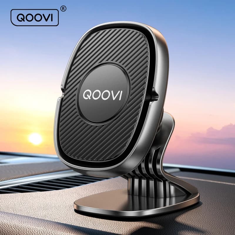 QOOVI Support de téléphone magnétique pour voiture Support 360 degrés pour téléphone portable évent aimant Support GPS pour iPhone Xiaomi Samsung Huawei