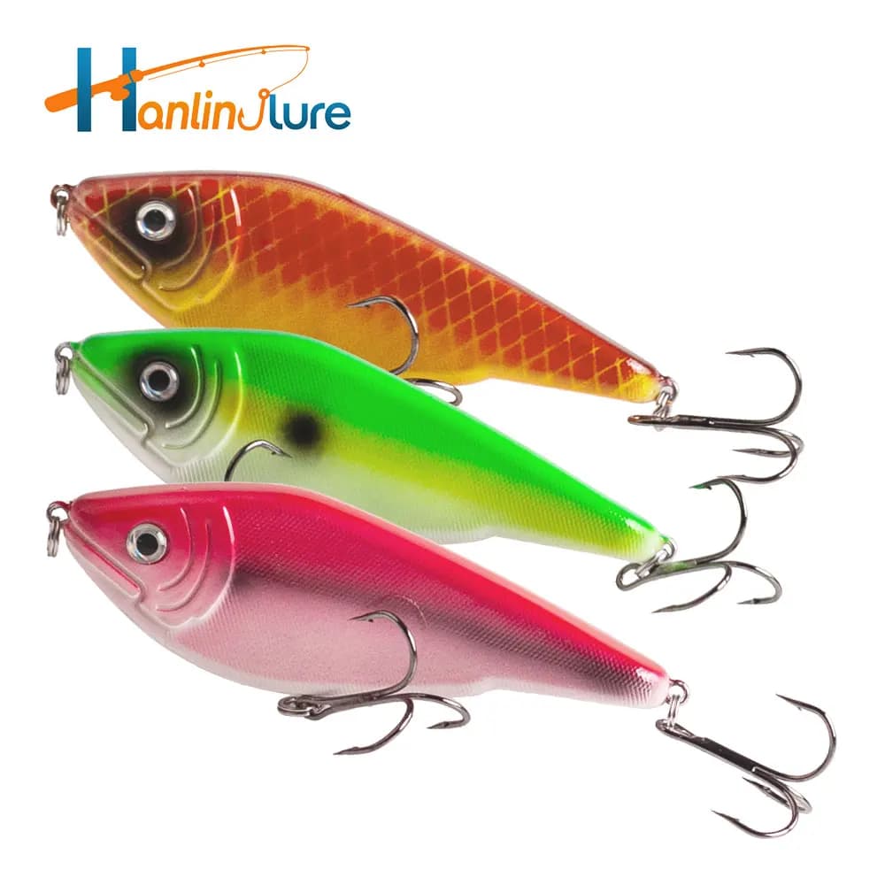 Hanlin vente chaude 9 cm/26g Glide Jerkbait populaire brochet appât Muskie leurres leurre de pêche hochets artificiel VIB Wobbler matériel de bar