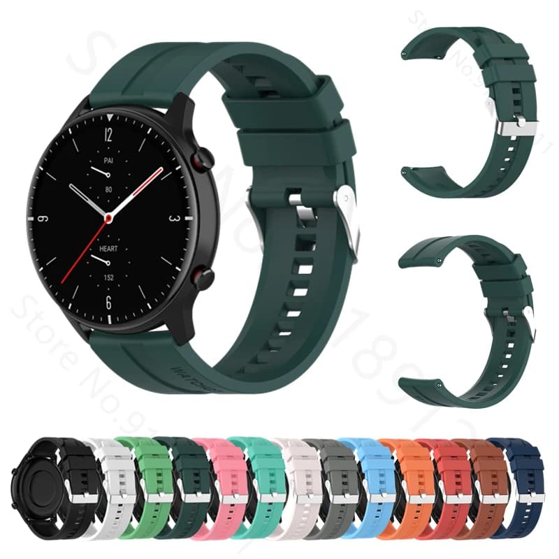 Bracelet de montre en Silicone pour Xiaomi Huami Amazfit GTR 2 2e pour Amazfit GTR 47 & 42mm Stratos Pace Bip GTS 20/22mm