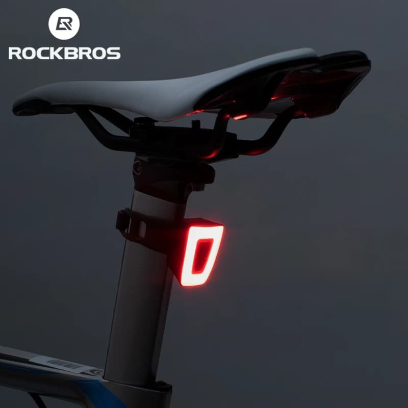 ROCKBROS Mni – lumière de vélo étanche Rechargeable par USB, phare arrière pour casque, lanterne pour vélo, LED, sécurité, conduite nocturne, feu arrière