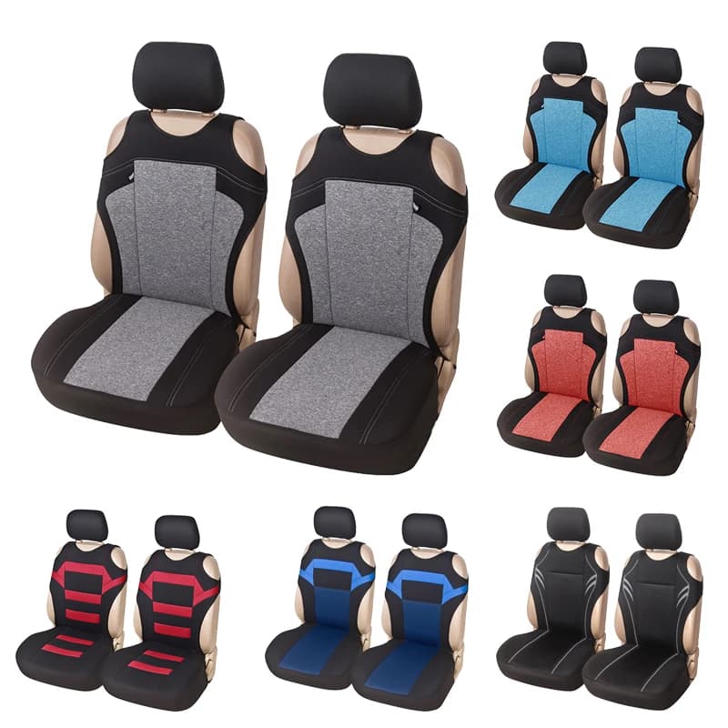 CarPaint-Housses de siège de voiture universelles, housses de siège avant, éponge en maille, accessoires intérieurs, conception de t-shirt, voiture, camion, camionnette, 2 pièces