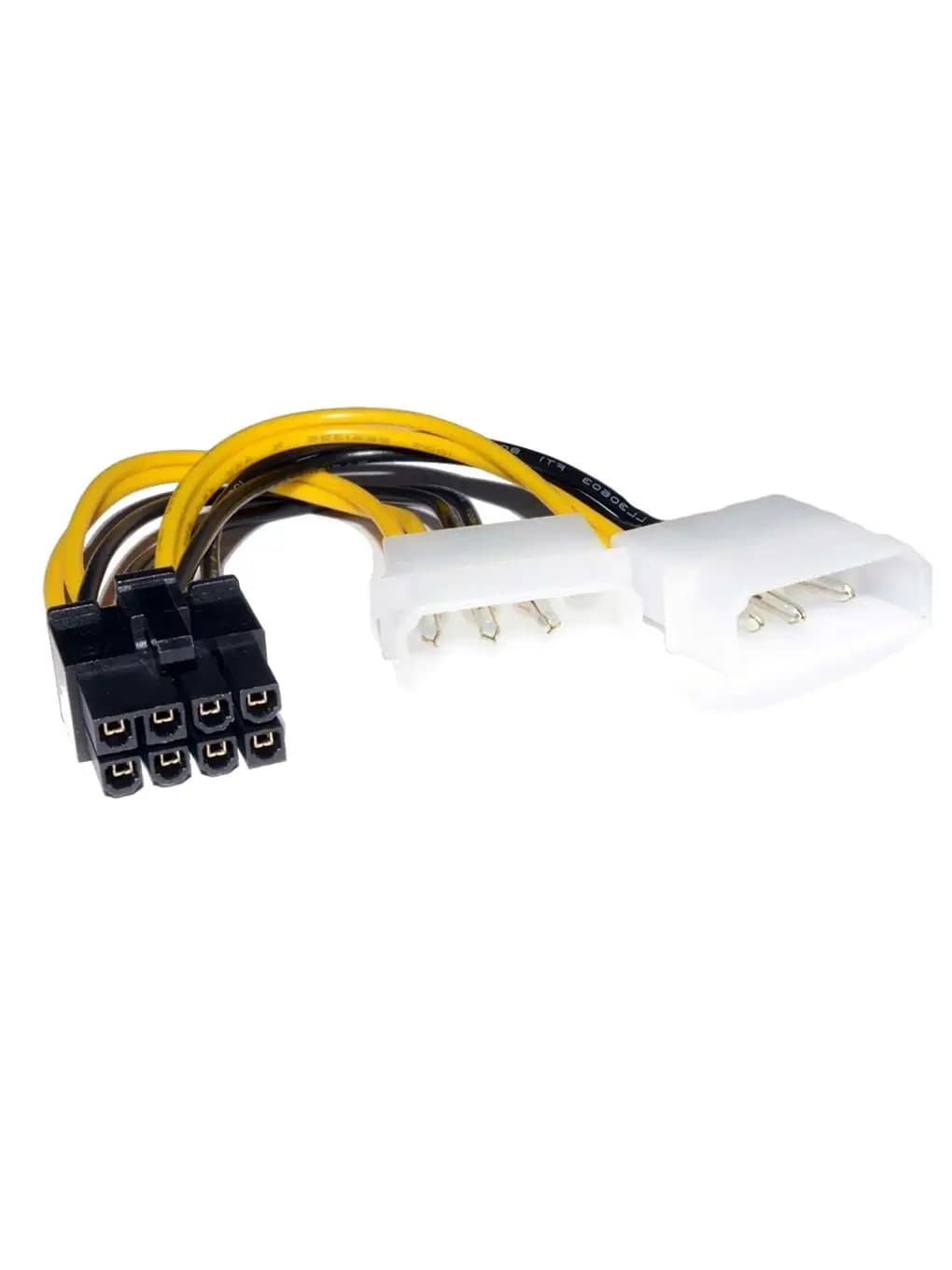 20 pièces 18cm 8Pin à double 4Pin carte vidéo cordon d'alimentation 180W forme Y 8 broches PCI Express à double 4 broches Molex carte graphique câble d'alimentation
