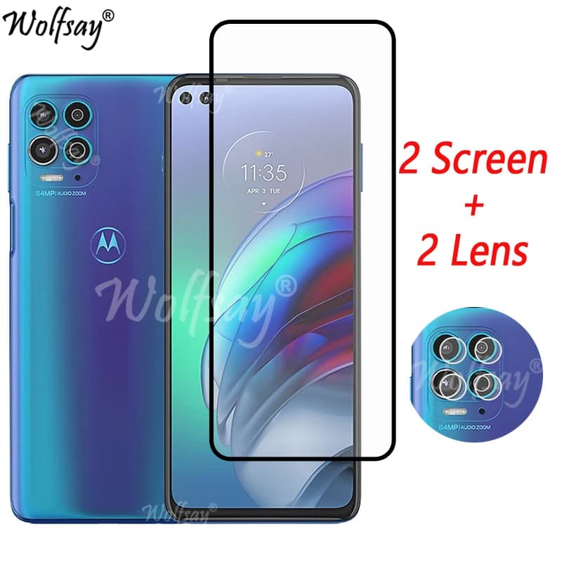 Verre trempé à couverture complète pour Motorola Moto G100 protecteur d'écran pour Motorola Moto G100 verre d'appareil photo pour Moto G100 verre 6.7