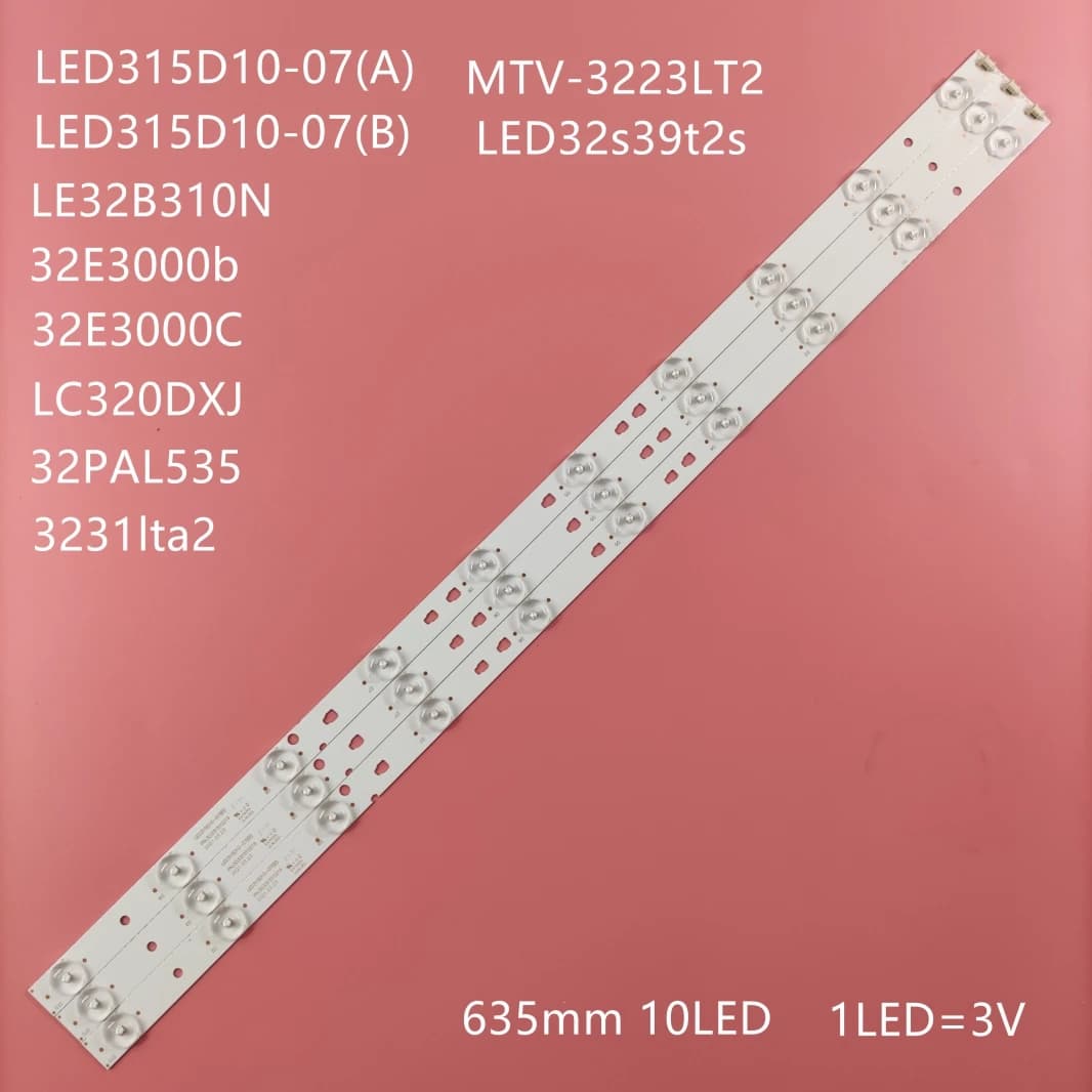 3PCS NEW TV Lampe LED Rétro-Éclairage Bandes Pour TELEBatteries KEN TF-LED32S41T2 Bar Kit LED Bandes LED315D10-07(B) LED315D10-ZC14-07(A) Règles