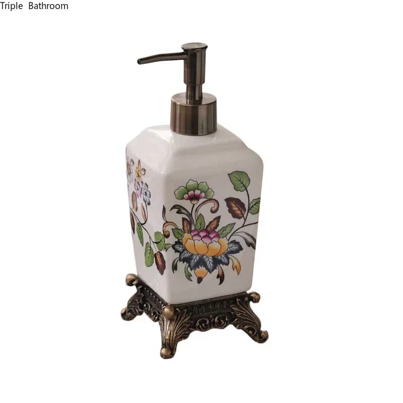 Bouteilles de désinfectant en céramique européenne, distributeur de shampoing pour la maison, bouteilles de Gel douche, porte-savin pour les mains, accessoires de salle de bains, 1 pièce