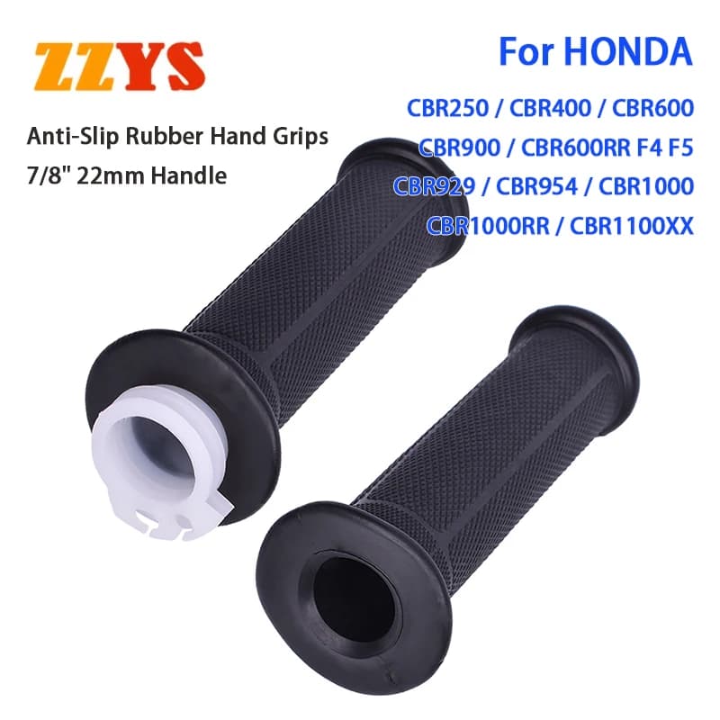 1 paire de poignées de guidon de moto en caoutchouc antidérapant, 7/8 pouces, 22mm, pour HONDA CBR1000 CBR954 CBR929 CBR900 CBR600 CBR400 CBR250