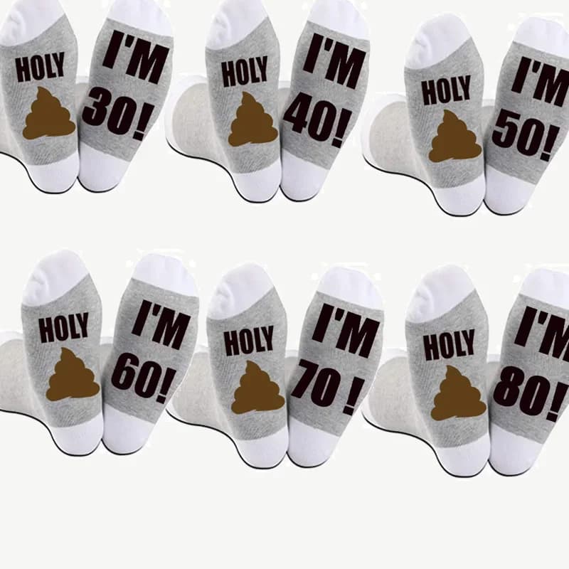 Sainte je suis 30 40 50 60 70 80 ans 30e 40e 50e 60e 70e 80e fête d'anniversaire chaussettes cadeau soeur ami maman grand-mère cadeau